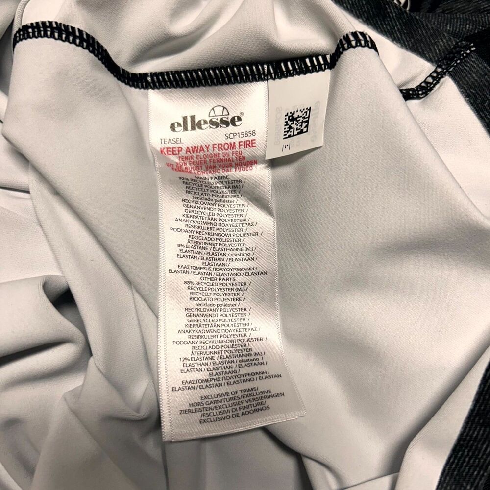Ellesse Teasel Tennis Dress Women 10 Black Denim Racerback Sleeveless Active NWT - Picture 9 of 14